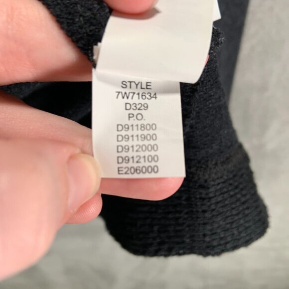 Lucky Brand Cardigan Women's Medium Black Wrap Shawl Casual Office Knit Boho - Picture 8 of 12